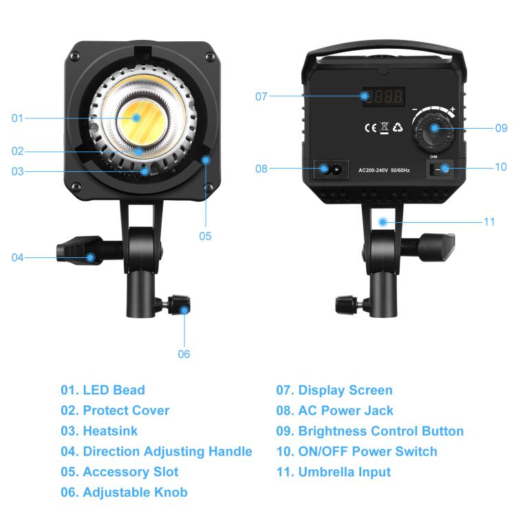 PULUZ 220V 120W Studio Video Light + 2.8m Light Holder + 65cm Foldable Lantern Softbox Photography Kit