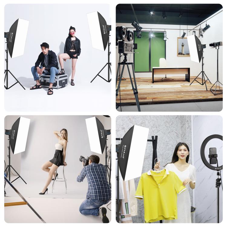 PULUZ 120W Photo Studio Strobe Flash Light Kit with Softbox Reflector & Tripod