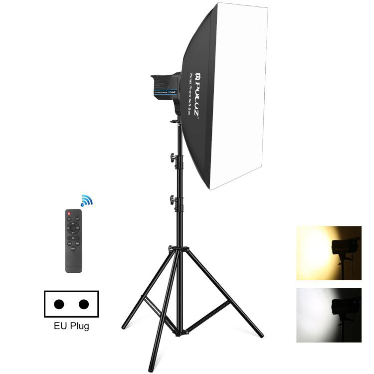 PULUZ 120W Photo Studio Strobe Flash Light Kit with Softbox Reflector & Tripod, Rectangle 120W 2700K-6500K Light Kit US Plug, Rectangle 120W 2700K-6500K Light Kit EU Plug, Rectangle 120W 2700K-6500K Light Kit UK Plug