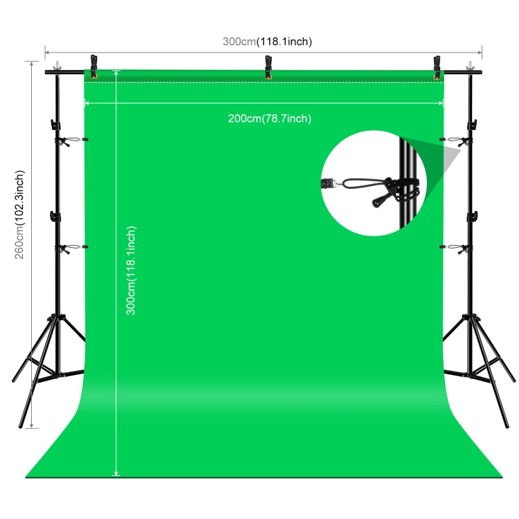 PULUZ LED Light Studio Softbox Photography Kit with Background & Reflective & Tripod Mount & Sandbags