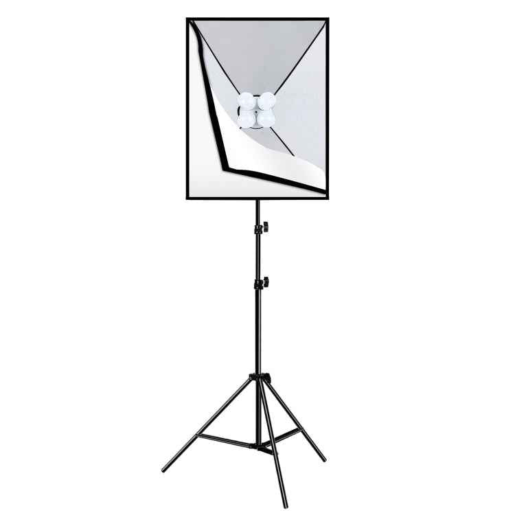 PULUZ Softbox Lighting Kit 2 PCS 50x70cm Professional Photo Studio Photography Light Equipment with 8 x E27 20W E27 Socket Bulb Photography Lighting Kit for Filming Portrait Shooting / Fashion Advertising Photography