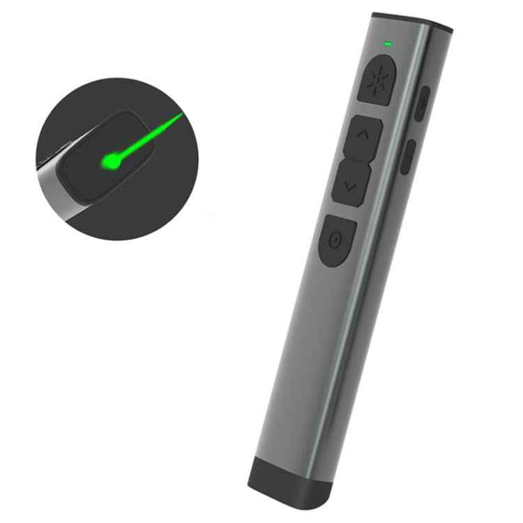 Doosl Dsit038 2.4GHz Wireless Presenter PowerPoint Clicker Representation Remote Control Green Laser Pointer, Control Distance: 100m