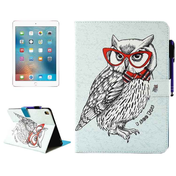For iPad Pro 9.7 inch Horizontal Flip Leather Case with Holder & Wallet & Card Slots & Sleep / Wake-up Function & Pen Slot