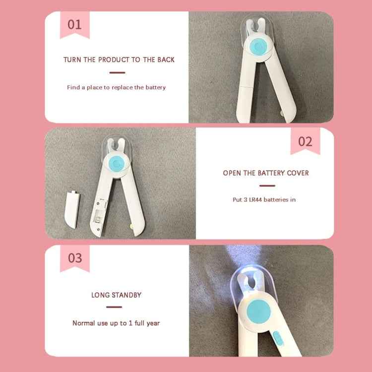 Pet Cat and Dog LED Light Nail Clippers