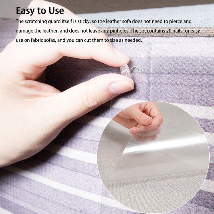 2 PCS Cat Scratch Protection PVC Sofa Anti-scratch Stickers , Size: 14x39cm, Size: 14x39cm