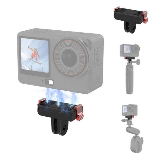 For DJI Osmo Action 6 / Nano PULUZ Two Claw Plastic Magnetic Quick Release Base Mount, Two Claw Quick-Release Base