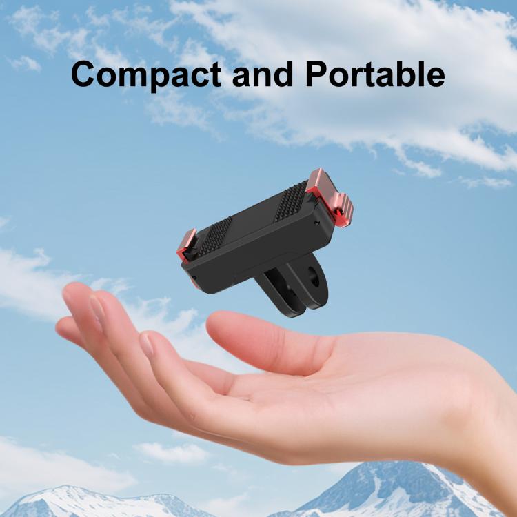 For DJI Osmo Action 6 / Nano PULUZ Two Claw Plastic Magnetic Quick Release Base Mount, Two Claw Quick-Release Base
