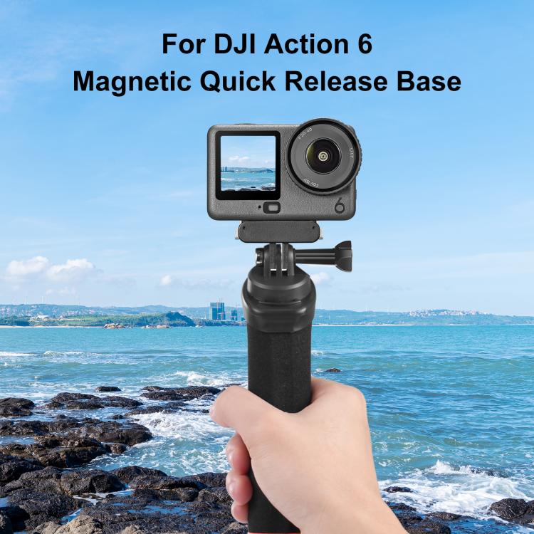 For DJI Osmo Action 6 / Nano PULUZ Plastic Magnetic Quick Release Base Mount