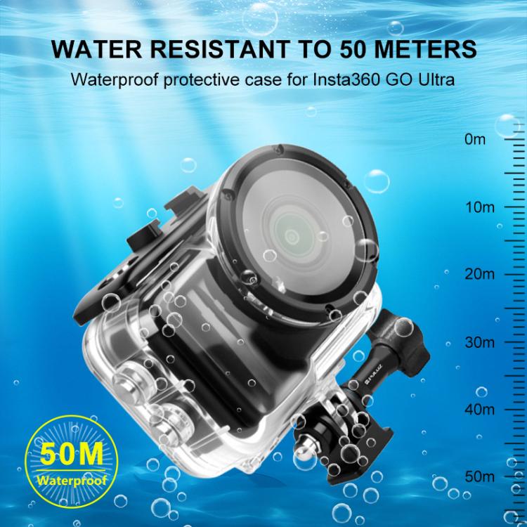 For Insta360 GO Ultra PULUZ 50m Waterproof Case Camera Dive Housing Cover, For Insta360 GO Ultra