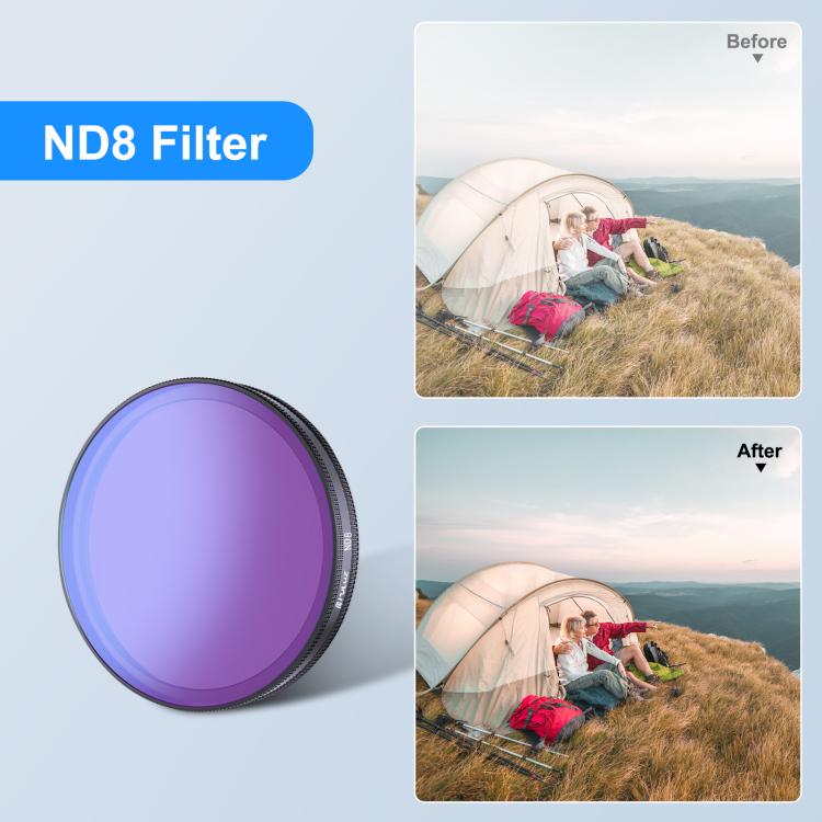 For DJI Osmo Action 6 PULUZ Action Camera ND8 Lens Filter, ND8