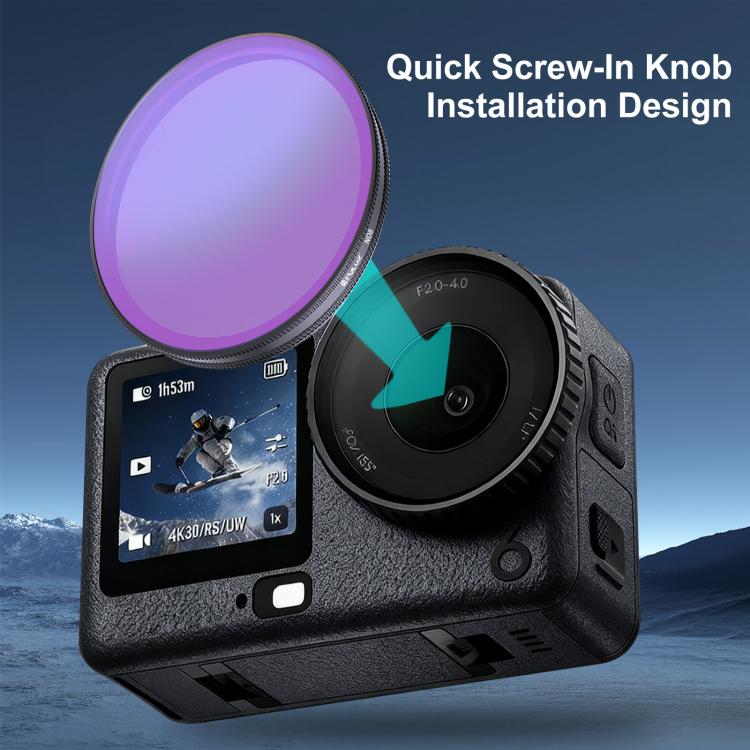 For DJI Osmo Action 6 PULUZ Action Camera ND8 Lens Filter, ND8