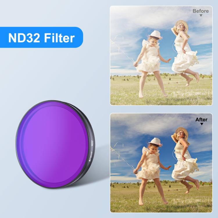 For DJI Osmo Action 6 PULUZ Action Camera ND32 Lens Filter, ND32