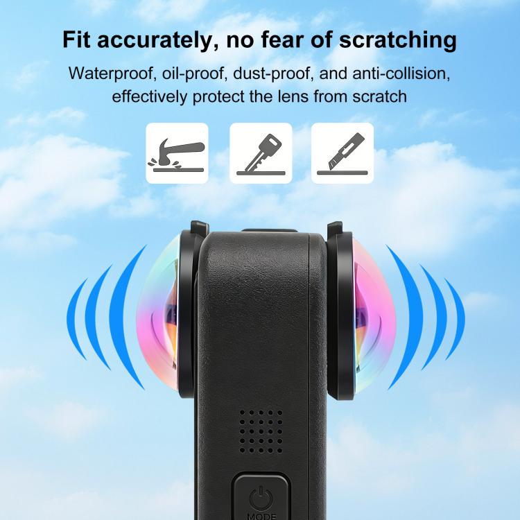 For GoPro MAX2 PULUZ Optical Tempered Glass Lens Guard Protective Cover, Glass Lens Guard