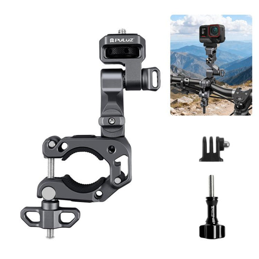 PULUZ Panoramic & Action Cameras Professional 3-Way Gimbal Motorcycles Bicycles Handlebar Aluminium Alloy Mount, Handlebar Aluminium Alloy Mount