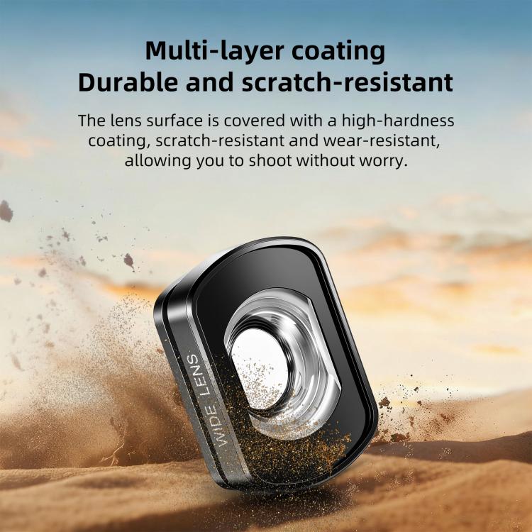 For DJI Osmo Pocket 4 / 3 Magnetic Wide-Angle Lens 112 Degree FOV Filter, PULUZ For DJI Osmo Pocket 4 / 3