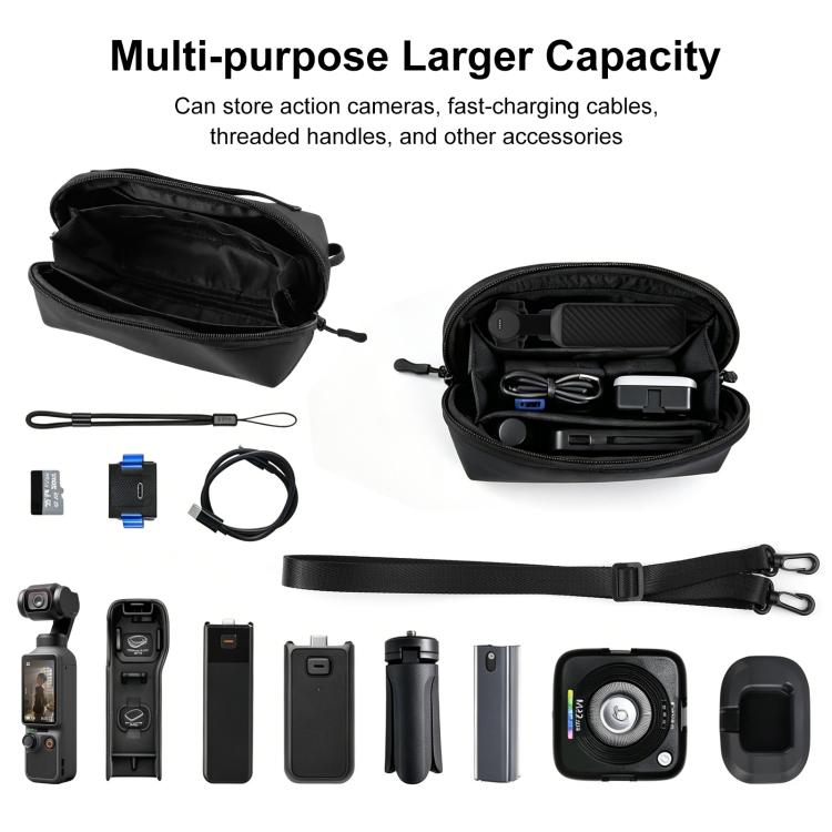 For DJI Osmo Pocket 4 / 3 PULUZ Multifunctional Carrying Storage Handbag Data Camera Digital Bag with Shoulder Strap, Camera Digital Bag