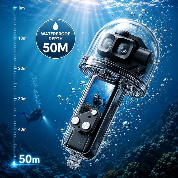 For DJI Osmo Pocket 4P PULUZ 50m Underwater Waterproof Housing Diving Cover, For DJI Osmo Pocket 4P