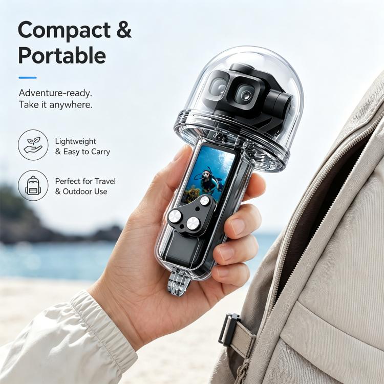 For DJI Osmo Pocket 4P PULUZ 50m Underwater Waterproof Housing Diving Cover, For DJI Osmo Pocket 4P