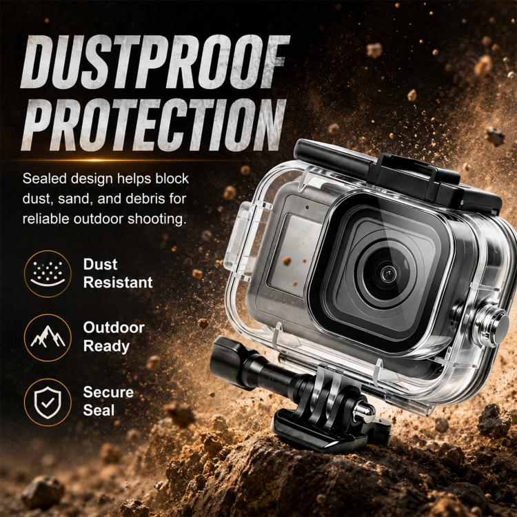 For GoPro MISSION 1 / 1 PRO PULUZ 60m Waterproof Housing Diving Protective Case with Anti-fog Sheets, For GoPro MISSION 1 / 1 PRO