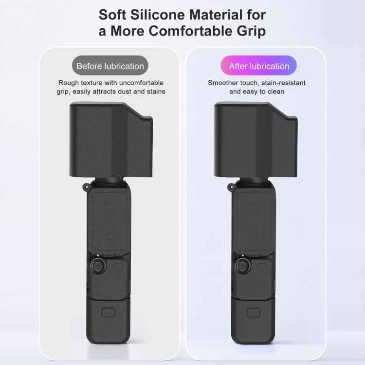For DJI Osmo Pocket 4P PULUZ 5 in 1 Body Lens Handle Screen Silicone Cover with Anti-loss Rope