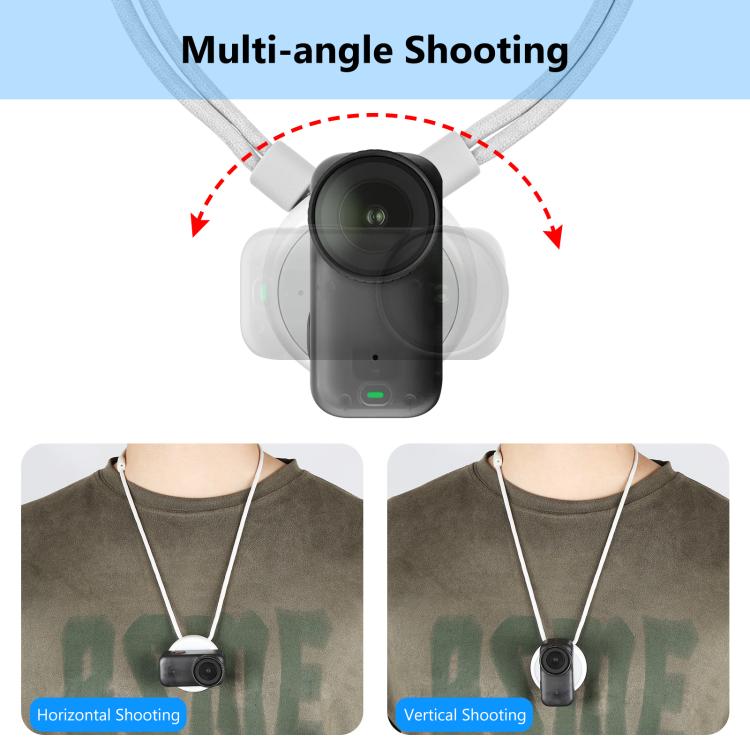 For DJI Osmo Nano / Insta360 Go 3 / GO 3S PULUZ Magnetic Pendant Holder Quick Release Neck Strap, For DJI Osmo Nano / Insta360 Go 3 / GO 3S