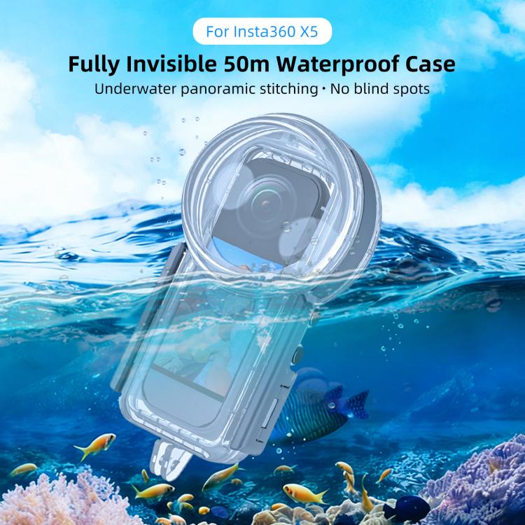 For Insta360 X5 PULUZ 50m Waterproof Sealed Diving Case, Youth Edition, Waterproof Diving Case, Youth Edition