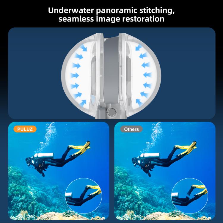For Insta360 X5 PULUZ 50m Waterproof Sealed Diving Case, Youth Edition, Waterproof Diving Case, Youth Edition