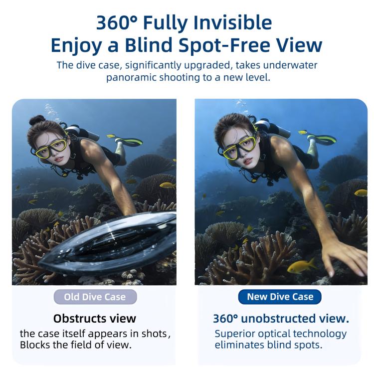 For Insta360 X5 PULUZ 50m Waterproof Sealed Diving Case, Youth Edition, Waterproof Diving Case, Youth Edition