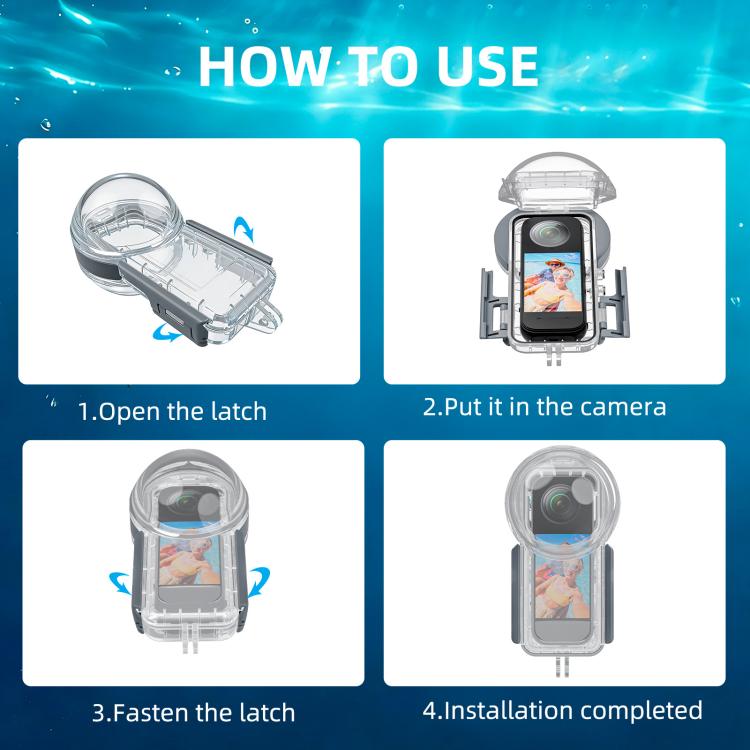 For Insta360 X5 PULUZ 50m Waterproof Sealed Diving Case, Youth Edition, Waterproof Diving Case, Youth Edition