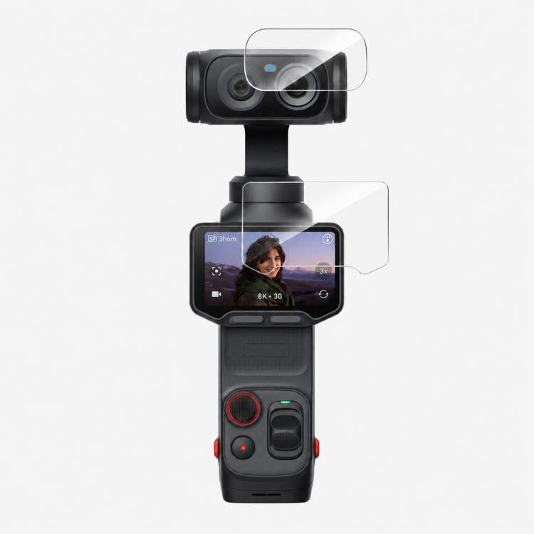 For Insta360 Luna Ultra PULUZ 9H 2.5D HD Tempered Glass Screen Film + Lens Protector, For Insta360 Luna Ultra