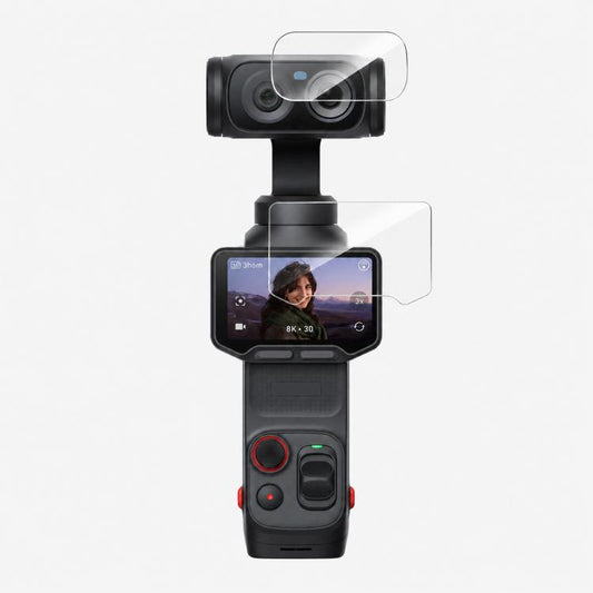 For Insta360 Luna Ultra PULUZ 9H 2.5D HD Tempered Glass Screen Film + Lens Protector, For Insta360 Luna Ultra
