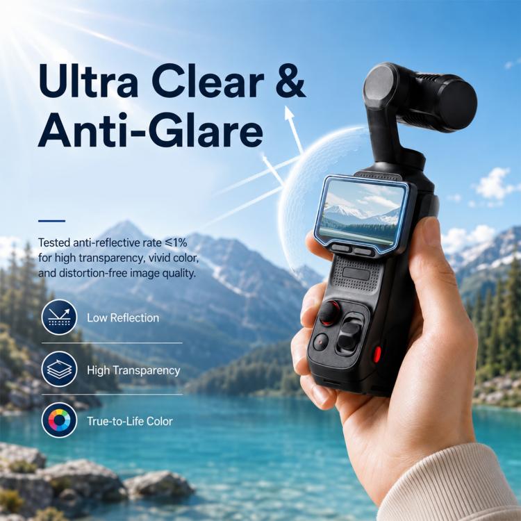 For Insta360 Luna Ultra PULUZ 9H 2.5D HD Tempered Glass Screen Film + Lens Protector, For Insta360 Luna Ultra