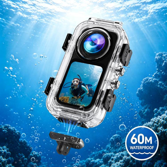 For Insta360 X6 PULUZ 60M / 196FT Underwater Waterproof Housing Invisible Magnetic Quick-Release Diving Case, Magnetic Quick-Release Waterproof Housing