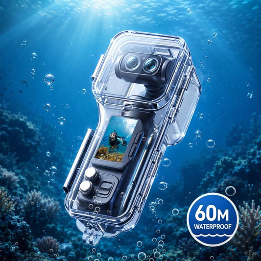 For Insta360 Luna Ultra Waterproof Housing 60m/196ft Underwater Diving Case, High-transparency Optical Glass, For Insta360 Luna Ultra