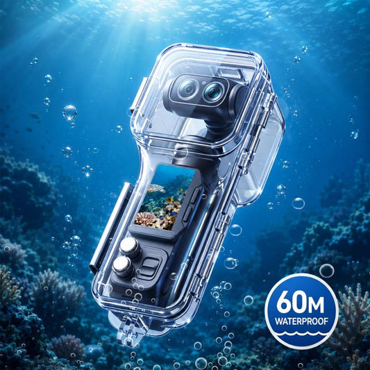 For Insta360 Luna Ultra Waterproof Housing 60m/196ft Underwater Diving Case, High-transparency Optical Glass, For Insta360 Luna Ultra