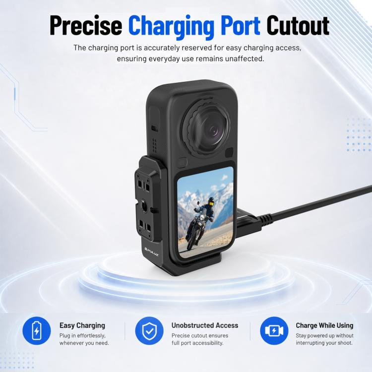 For Insta360 X6 PULUZ Magnetic Horizontal Quick Release Plate L Bracket, For Insta360 X6