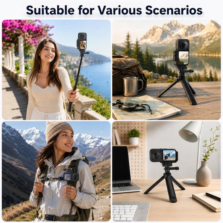 For Insta360 X6 PULUZ Magnetic Horizontal Quick Release Plate L Bracket, For Insta360 X6