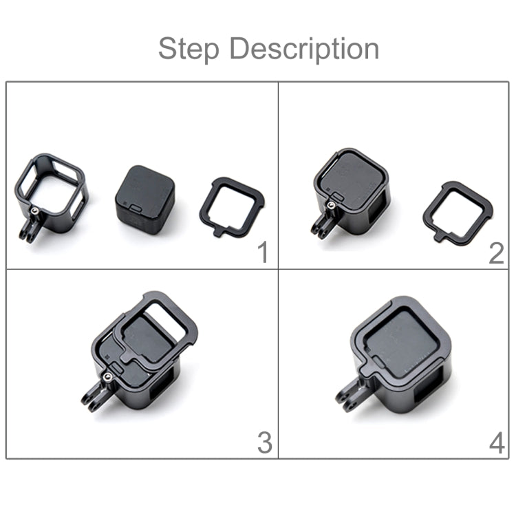 PULUZ Housing Shell CNC Aluminum Alloy Protective Cage with Insurance Frame for GoPro HERO5 Session /HERO4 Session /HERO Session