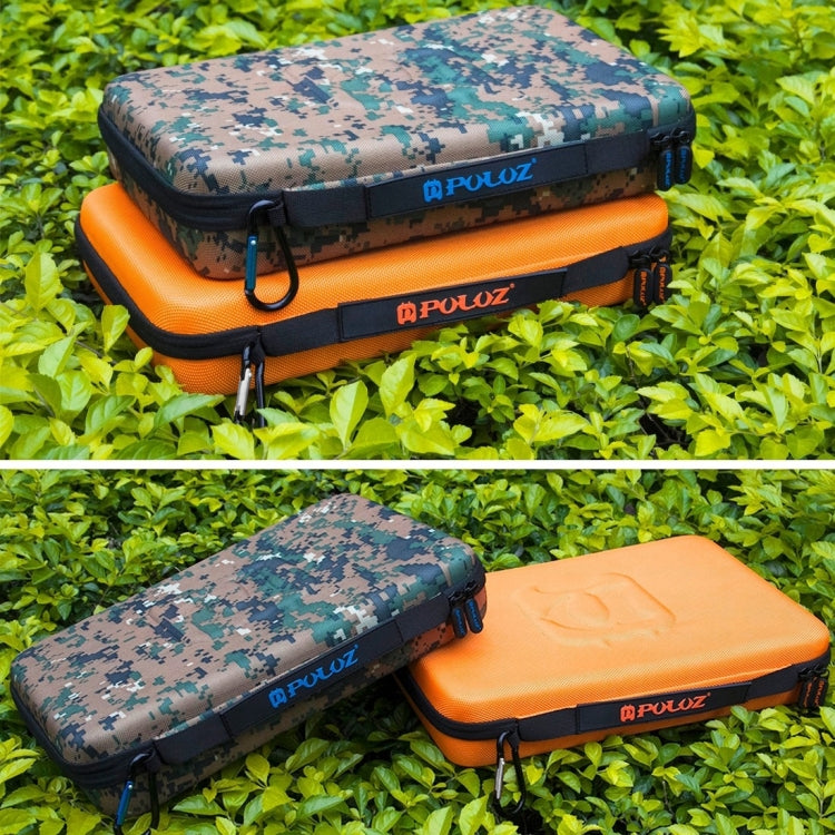 PULUZ Waterproof Carrying and Travel Case for for GoPro, Insta360, DJI and Other Action Cameras Accessories, Large Size: 32cm x 22cm x 7cm