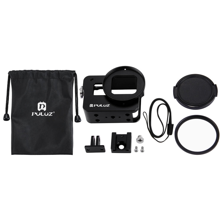 PULUZ Housing Shell CNC Aluminum Alloy Protective Cage with 52mm UV Lens for GoPro HERO(2018) /7 Black /6 /5, For HERO6 /5 No Frame US Stock, For HERO6 /5 No Frame AE Stock, For HERO6 /5 No Frame UK Stock, For HERO6 /5 No Frame, For HERO5/6 No Frame