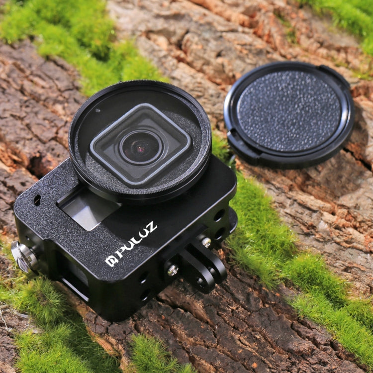 PULUZ Housing Shell CNC Aluminum Alloy Protective Cage with 52mm UV Lens for GoPro HERO(2018) /7 Black /6 /5, For HERO6 /5 No Frame US Stock, For HERO6 /5 No Frame AE Stock, For HERO6 /5 No Frame UK Stock, For HERO6 /5 No Frame, For HERO5/6 No Frame