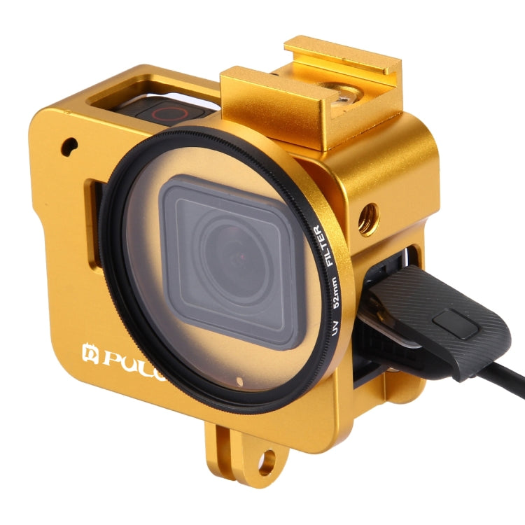 PULUZ Housing Shell CNC Aluminum Alloy Protective Cage with 52mm UV Lens for GoPro HERO(2018) /7 Black /6 /5, For HERO6 /5 No Frame AE Stock, For HERO6 /5 No Frame UK Stock, For HERO6 /5 No Frame US Stock, For HERO6 /5 No Frame, For HERO5/6 No Frame