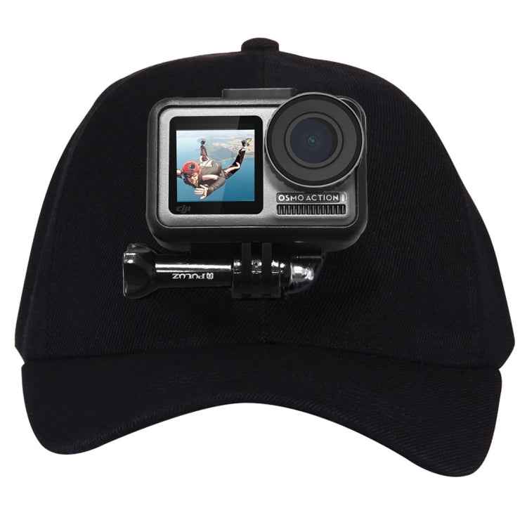 PULUZ Baseball Hat with J-Hook Buckle Mount & Screw for GoPro, DJI OSMO Action and Other Action Cameras, Baseball Hat Black Color, Baseball Hat Red Color, Baseball Hat Dark Blue Color