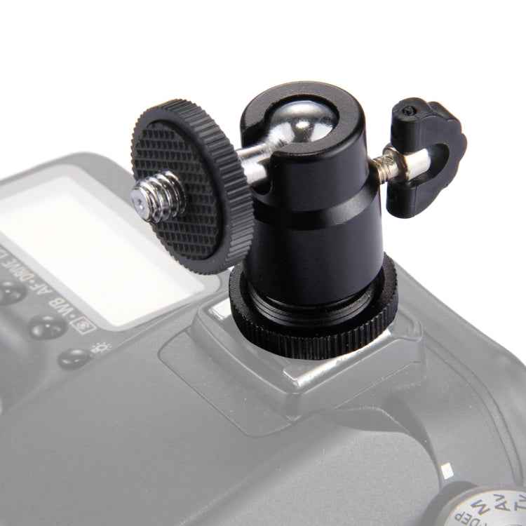 PULUZ Cold Shoe Tripod Head 1/4 inch Tripod Screw Head with Lock
