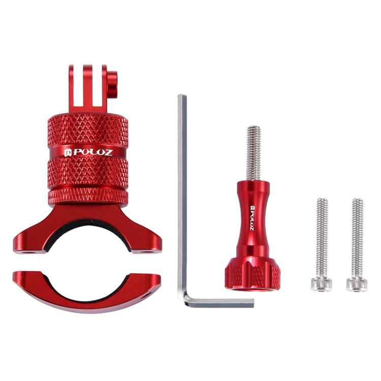 PULUZ 360 Degree Rotation Bike Aluminum Handlebar Adapter Mount with Screw for GoPro, Insta360, DJI and Other Action Cameras, China Stock (Red), China Stock (Blue), Handlebar Adapter Mount 1