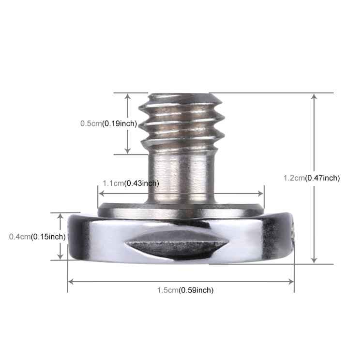 PULUZ 1/4 inch Male Thread Screw with C-Ring for Quick Release, Tripod Mount