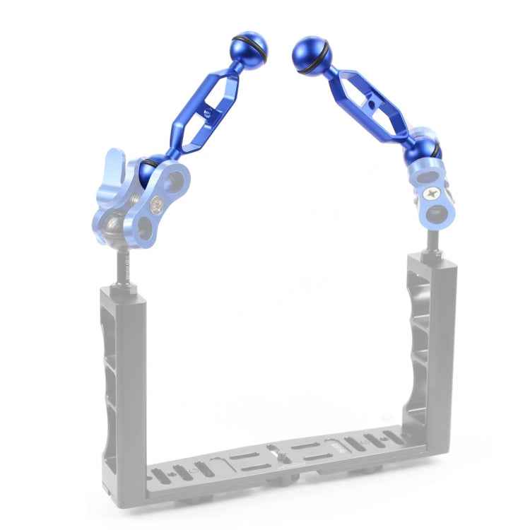 PULUZ 5.0 inch 12.6cm Aluminum Alloy Dual Balls Arm, Ball Diameter: 25mm
