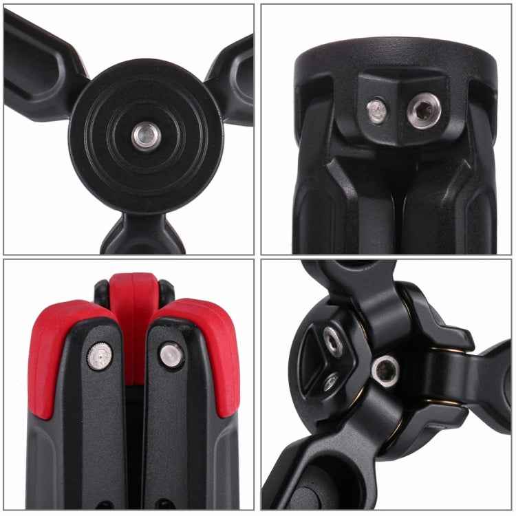 PULUZ Pocket Mini Metal Desktop Tripod Mount with 1/4 inch to 3/8 inch Thread Adapter Screw for DSLR & Digital Cameras, Adjustable Height: 4.5-15cm, Load: 20kg