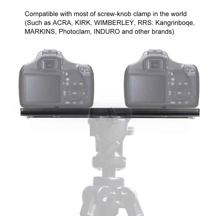 PULUZ 200mm Length PU-200 Aluminum-magnesium Alloy Quick Release Plate QR Clamp for Benro B3 / J2 /J3 Tripod Ball Head