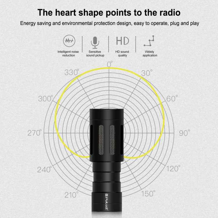 PULUZ Professional Interview Condenser Video Shotgun Microphone with 3.5mm Audio Cable for DSLR & DV Camcorder